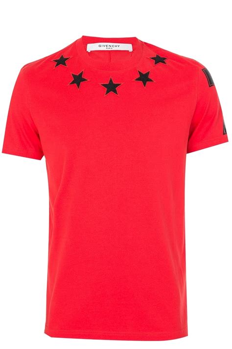 givenchy t shirt red star|givenchy t shirt prices.